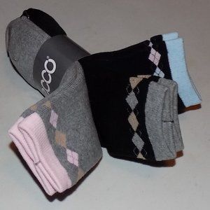New 3 pack Ecco Smart Argyles socks 80% cotton